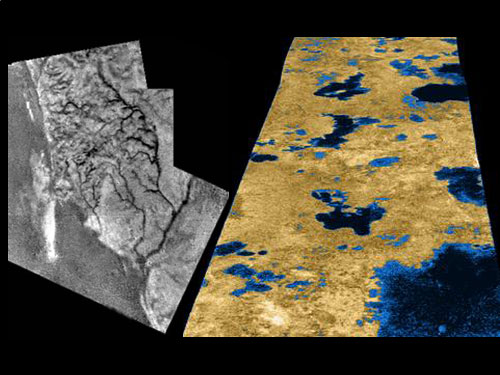 Річки та озера на Титані