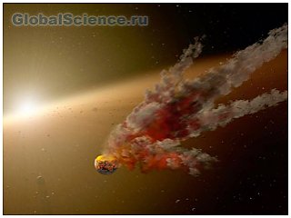 Возможное столкновение астероидов наблюдает телескоп Spitzer