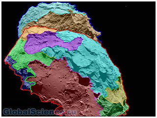 Первая карта кометы 67P/Чурюмова-Герасименко